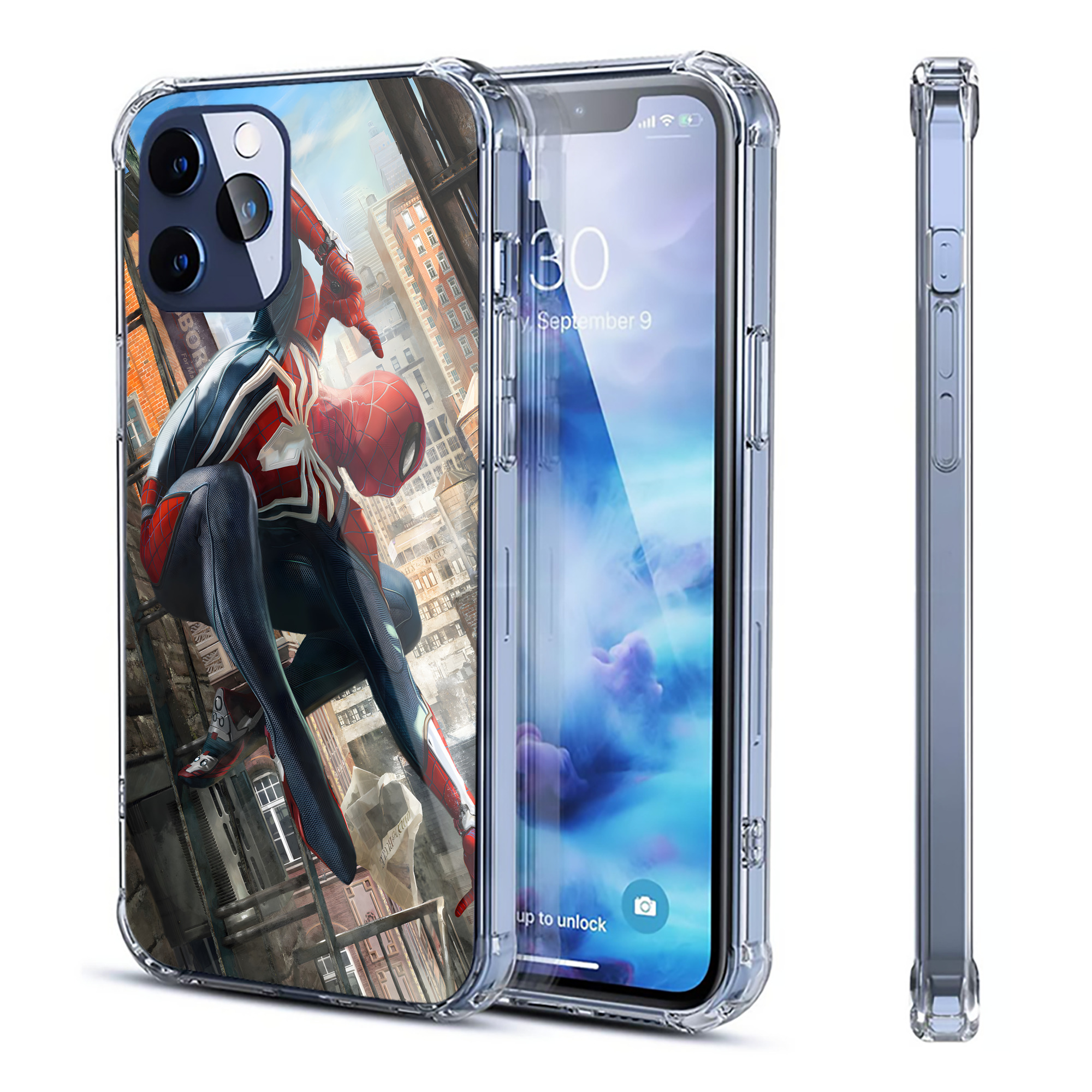 （画像用） アベンジャーズ The Avengers 【iPhone 12シリーズ対応】透明スマホケース（クリアソフトケース）